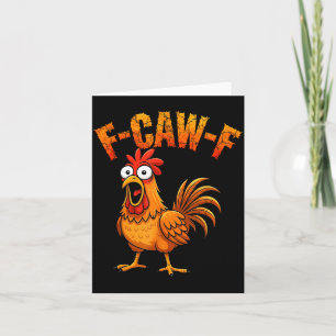 Carte Citation drôle de poulet F-caw-f Coq drôle 