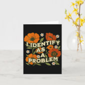 Carte Citation drôle et sarcastique pour femmes qui s'id (Fleur jaune)