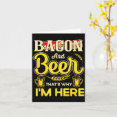 Carte Citation drôle Petit déjeuner Bacon Et Bière C'est (Fleur jaune)