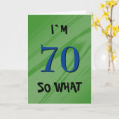 Carte Citation drôle pour 70 ans (Fleur jaune)