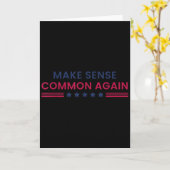 Carte Citation drôle Redonner du Sens Commun (Fleur jaune)