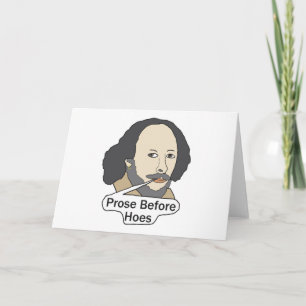 Carte Citation drôle Shakespeare - Prose avant les tuyau