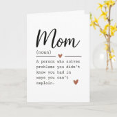 Carte Citation drôle sur la définition de Maman (Fleur jaune)