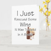 Carte Citation Drôle Sur Le Vin, Boire (Fleur jaune)