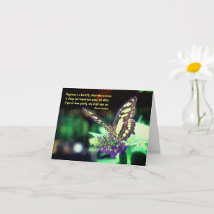 Carte Citation du bonheur des papillons Note inspirante