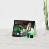 Carte Citation du bonheur des papillons Note inspirante (Devant)