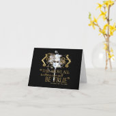 Carte Citation du hameau "self be true" (version or) (Fleur jaune)
