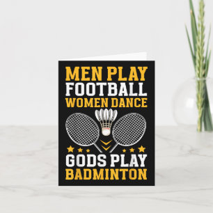 Carte Citation du joueur de badminton _ Dieux Jouer Badm