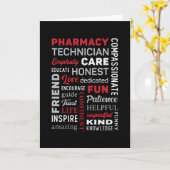 Carte Citation du pharmacien de la technicienne en pharm (Fleur jaune)