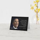 Carte Citation Du Président Obama Et "Faire Progrès" (Fleur jaune)