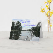 Carte Citation du temps passé sur l'eau. (Fleur jaune)