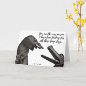 Carte Citation éléphant et crocodile (Fleur jaune)