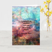 Carte Citation élevante de Rumi au sujet d'énergie et (Fleur jaune)