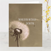 Carte Citation : Elle croyait qu'elle pouvait le faire (Fleur jaune)