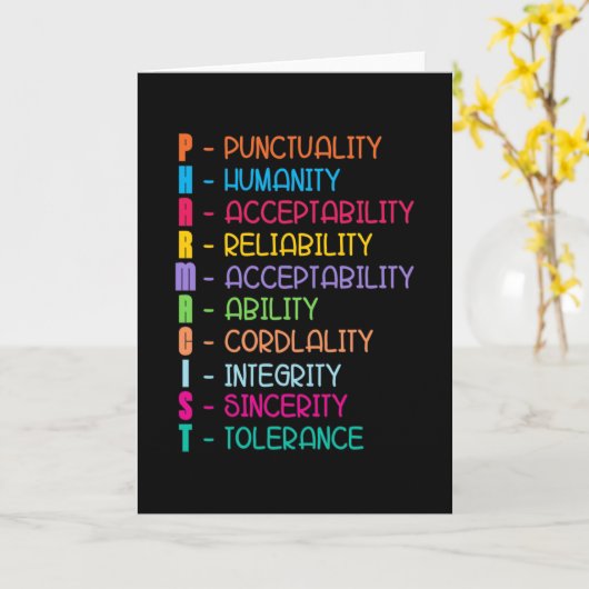 Carte Citation en pharmacie Technicien en médecine pharm (Fleur jaune)