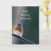 Carte Citation Encourageante pour oiseau bleu classique (Fleur jaune)