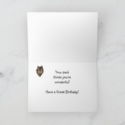 Carte Citation faite sur commande de famille de meute de (Intérieur)