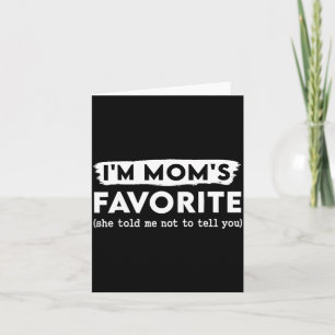 Carte Citation favorite drôle de maman pour fils ou fill