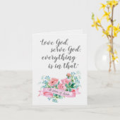 Carte Citation florale de St Clare Assisi d'aquarelle (Fleur jaune)