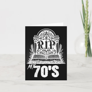 Carte Citation funéraire drôle Rip années 70 Femme