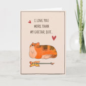 Carte Citation humoristique Je t'aime Drôle Chat Valenti (Devant)