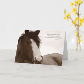 Carte Citation inspirante avec Beau Cheval Art (Fleur jaune)