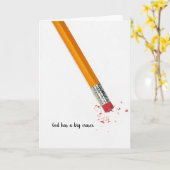 Carte Citation inspirante avec crayon (Fleur jaune)