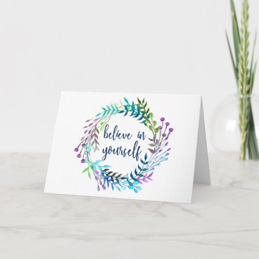 Carte Citation Inspirante "Croyez En Vous-Même" (Devant)