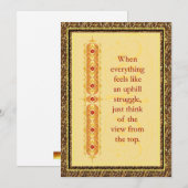 Carte Citation inspirante dans un design décoratif éléga (Devant / Derrière)