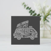 Carte Citation Inspirante de Camping Van Life  (Debout devant)