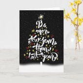 Carte Citation inspirante de l'arbre de Noël (Fleur jaune)