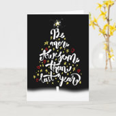 Carte Citation inspirante de l'arbre de Noël (Fleur jaune)