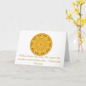 Carte Citation inspirante de l'occasion du proverbe litu (Fleur jaune)