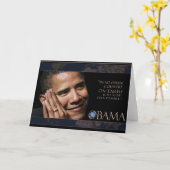 Carte Citation inspirante d'Obama (Fleur jaune)