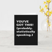 Carte Citation Inspirante Sassy Drôle Noir Blanc (Fleur jaune)