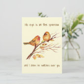 Carte Citation inspirante Son Oeil est sur le Bruant, (Debout devant)