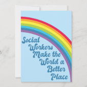 Carte Citation Inspiration du travailleur social Rainbow (Devant)