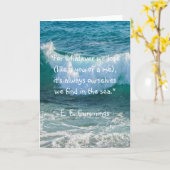 Carte Citation Inspiration Sea Wave Nautique E.E. Cummin (Fleur jaune)