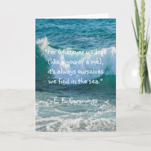 Carte Citation Inspiration Sea Wave Nautique E.E. Cummin