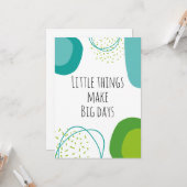 Carte Citation Inspirationnelle Abstraite (Devant/Arrière en situation)