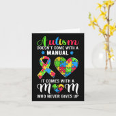 Carte Citation Inspirationnelle Autisme Maman Sensibilis (Fleur jaune)