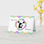 Carte Citation Inspirationnelle C du champion de Pom-pom (Fleur jaune)