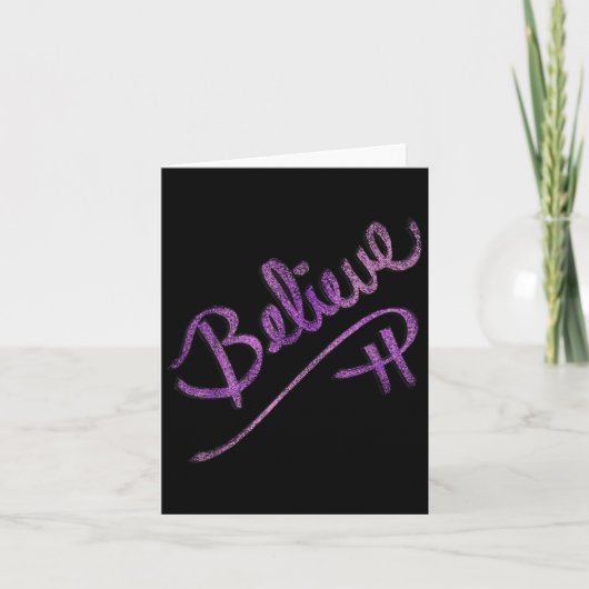 Carte Citation Inspirationnelle Croire Script Design Gra (Devant)