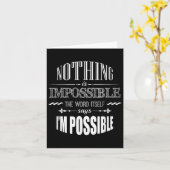 Carte Citation Inspirationnelle Rien N'Est Impossible À (Fleur jaune)
