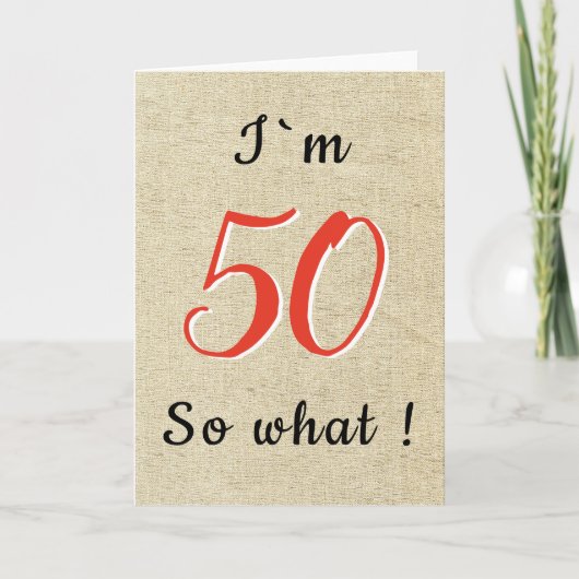 Carte Citation Inspirationnelle rustique amusante 50e an (Devant)