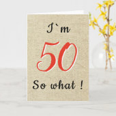 Carte Citation Inspirationnelle rustique amusante 50e an (Fleur jaune)