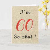 Carte Citation Inspirationnelle rustique amusante 60e an (Fleur jaune)