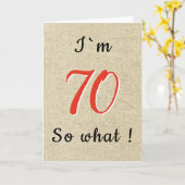 Carte Citation Inspirationnelle rustique amusante 70e an (Fleur jaune)