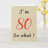 Carte Citation Inspirationnelle rustique amusante 80e an (Fleur jaune)