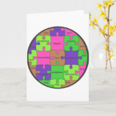 CARTE CITATION INSPIRÉE DE CASSE-TÊTE (Fleur jaune)